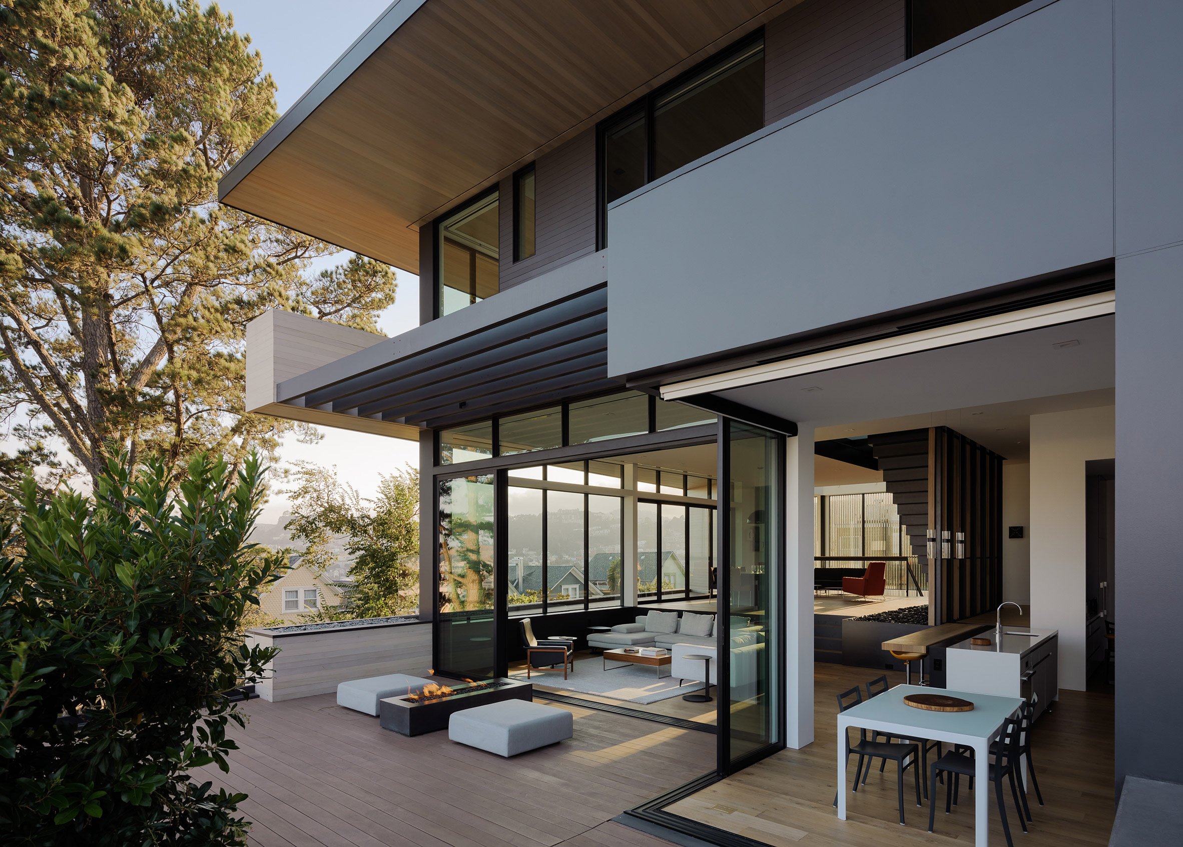 Dolores Heights San Francisco cedar and glass residence by John Maniscalco Architects