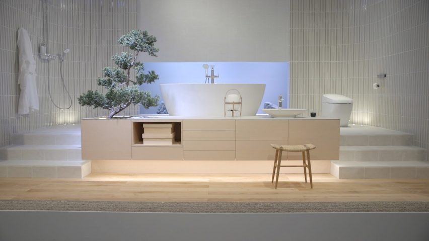 Japanese bathrooms brand INAX created an exhibition named Rituals of Water during Milan design week.