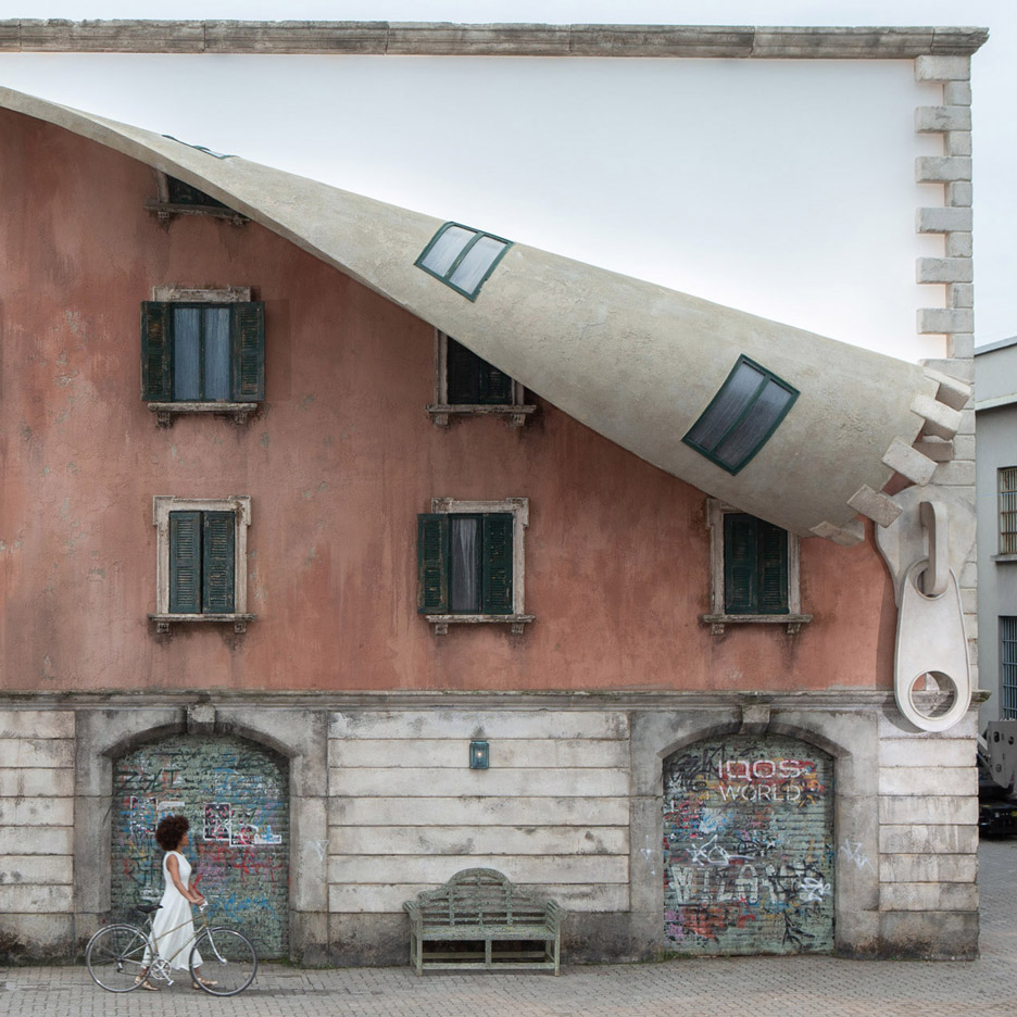 Alex Chinneck installation at Milan design week