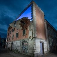 Alex Chinneck unzips a building in Milan's Tortona district