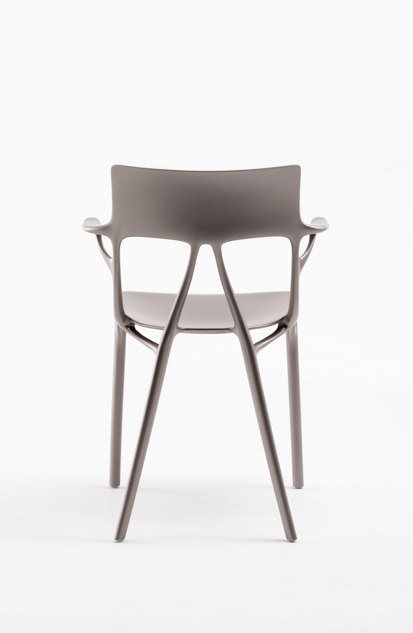 Philippe Starck's AI-designed chair for Kartell, created using generative design software by Autodesk