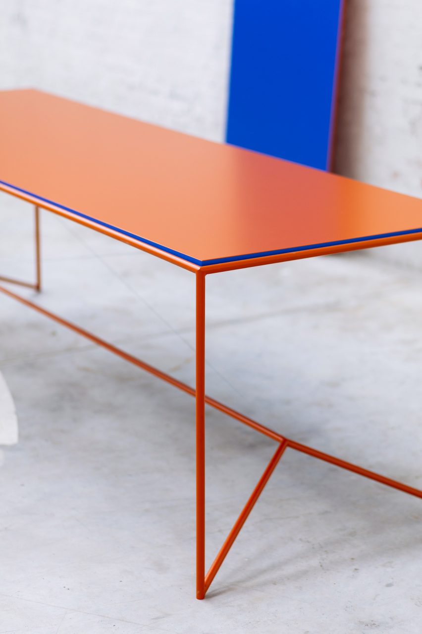 Maria Scarpulla's tables with flippable tops are designed to suit your mood