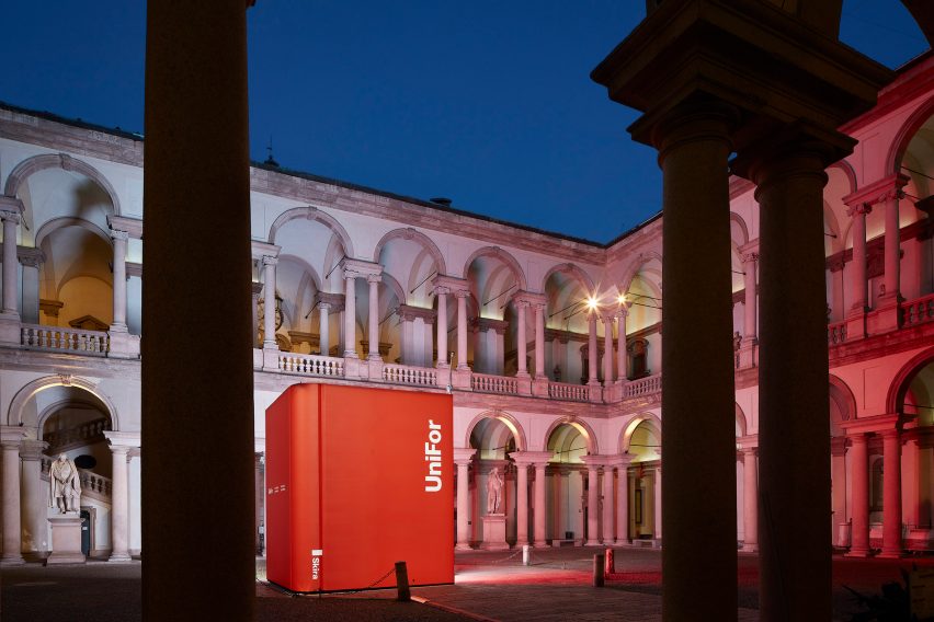Ron Gilad Installation for UniFor at Palazzo di Brera in Milan