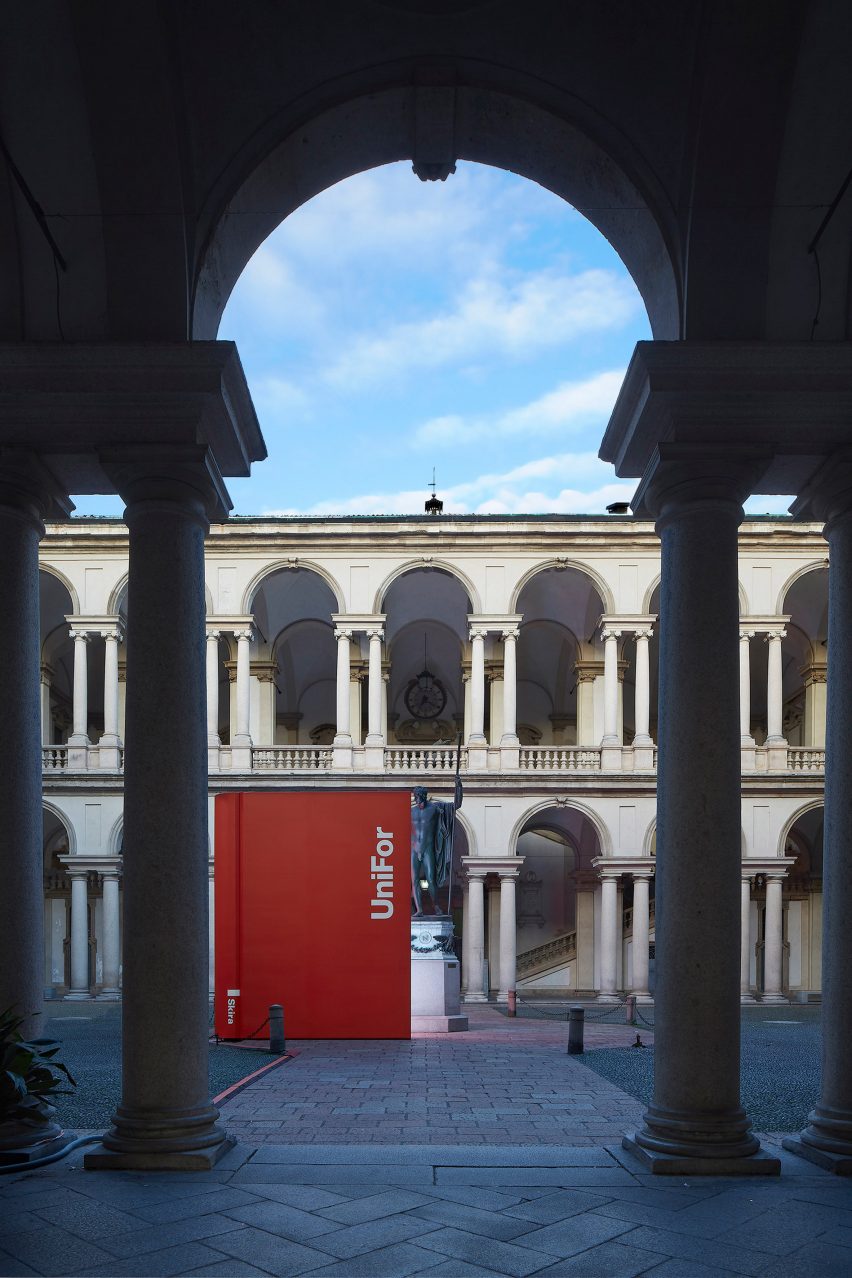 Ron Gilad Installation for UniFor at Palazzo di Brera in Milan