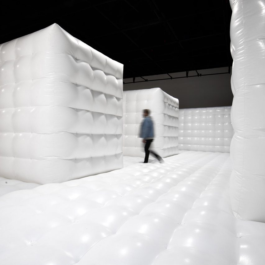Cj Hendry installs white bouncy house modelled on psychiatric ward for Brooklyn exhibit