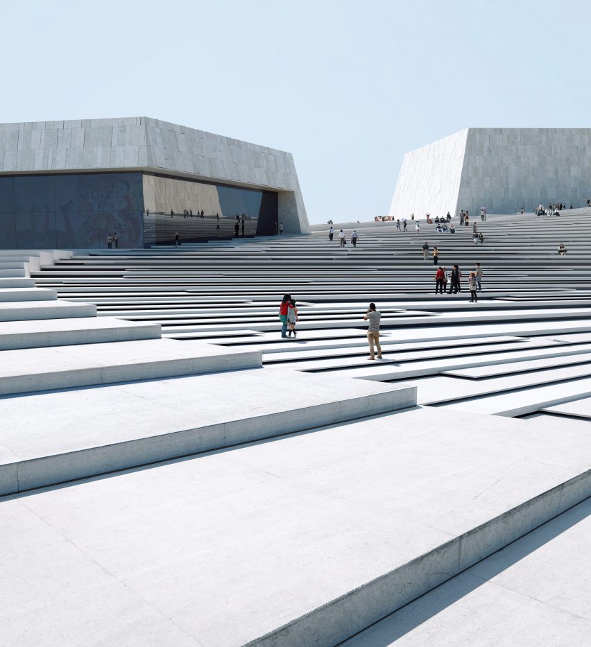 Renders of Shanghai Grand Opera House by Snøhetta in China