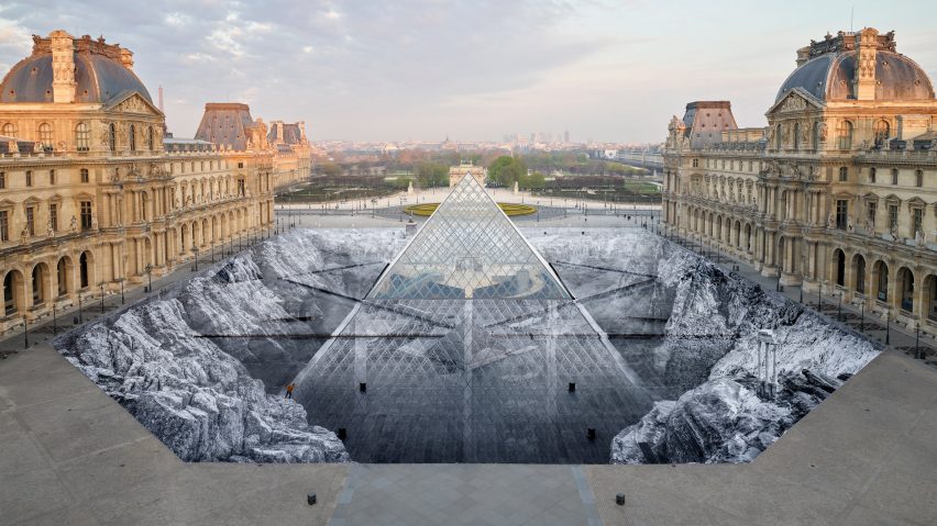 Jr Extends Im Pei S Louvre Pyramid With Optical Illusion