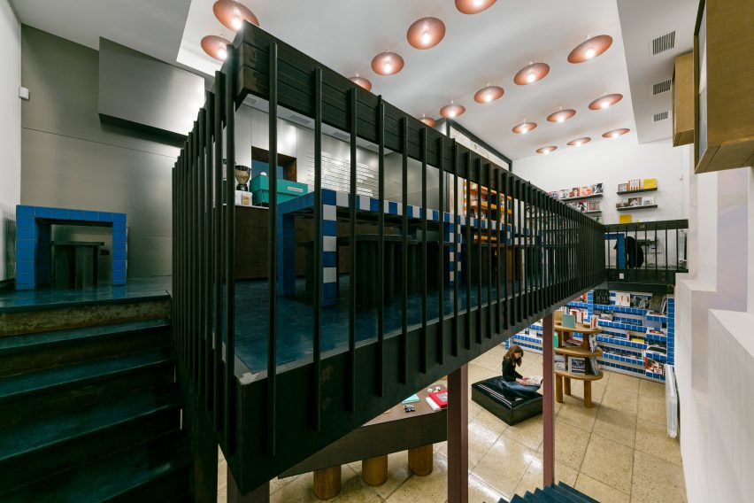 Interiors of They Said Books shop, designed by Lado Lomitashvili