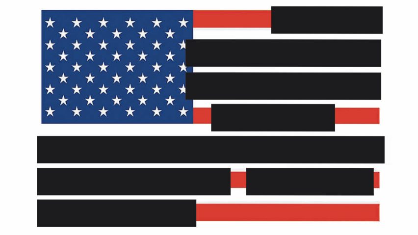 Redacted US Flag by Tucker Viemeister