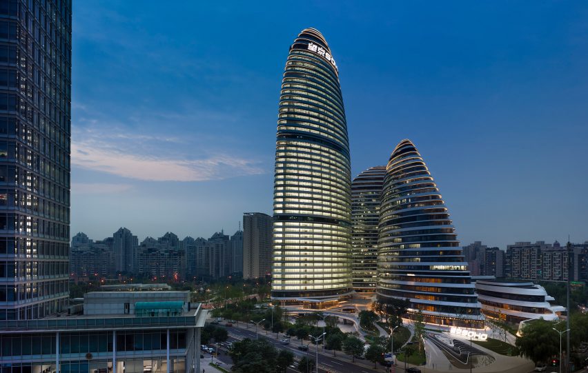 A property developer has won a court case against a website that said the Zaha Hadid Architects design Wangjing Soho had . bad Feng Shui