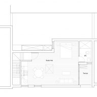 First floor plan of 6 Broadway Market Mews by Delvendahl Martin Architects