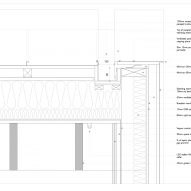 Parapet technical detail of 6 Broadway Market Mews by Delvendahl Martin Architects