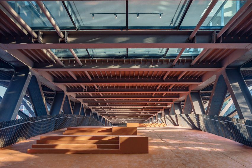 Atelier FCJZ's Jishou Art Museum doubles as a pedestrian bridge