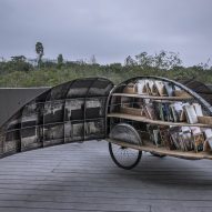 LUO Studio designs a children's microlibrary from recycled abandoned bicycles