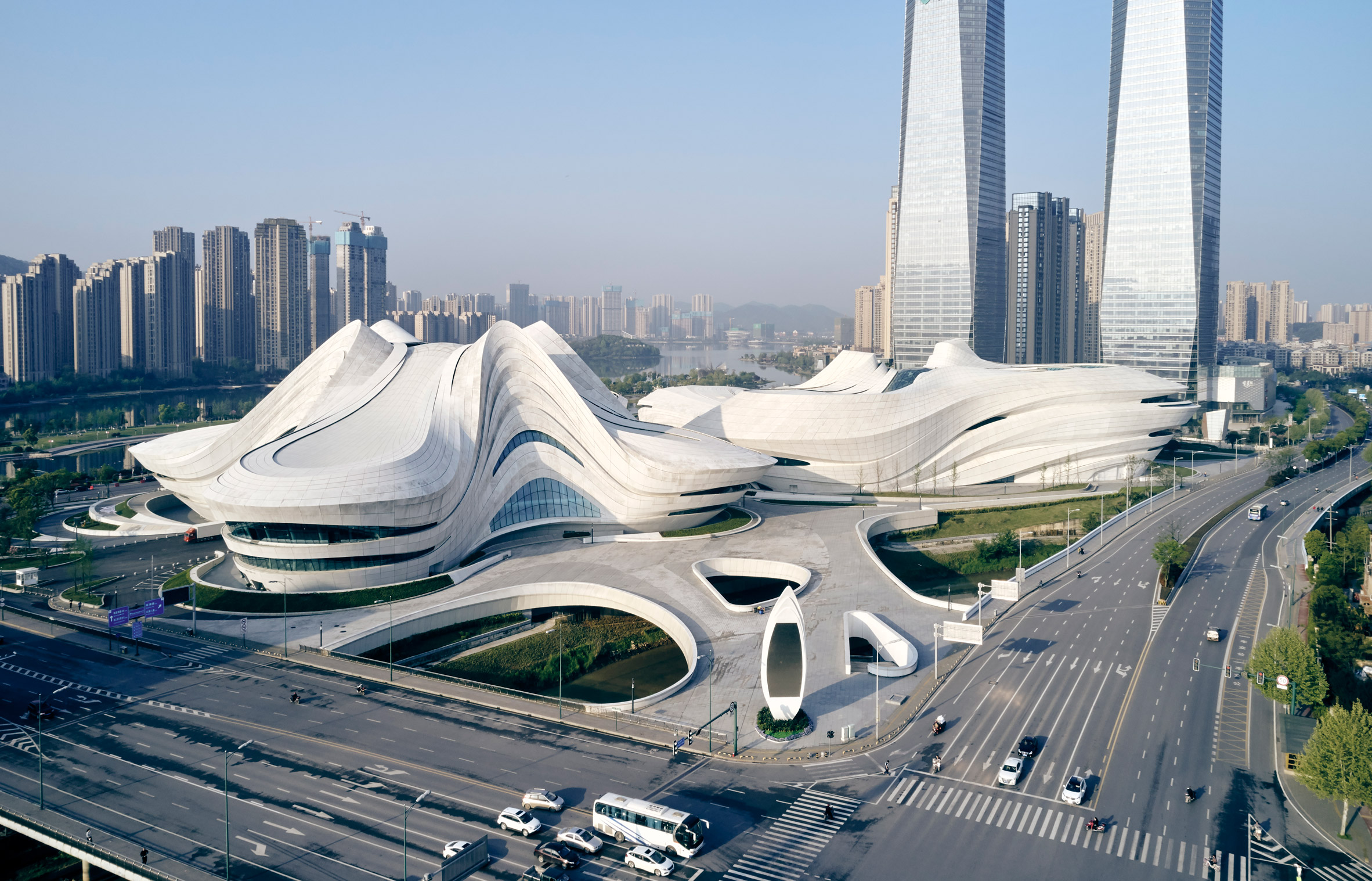 Changsha Meixihu International Culture and Art Centre by Zaha Hadid Architects