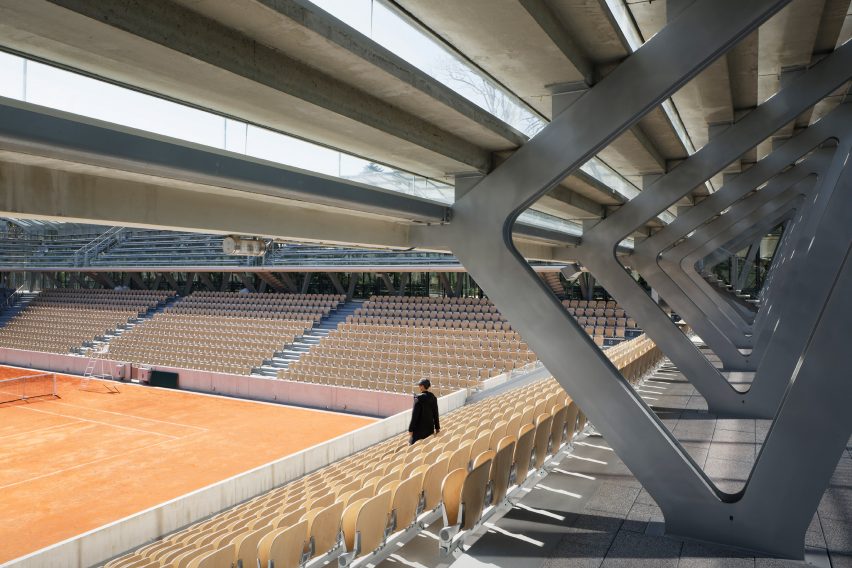 Simonne Mathieu at Roland Garos, the home of the French Open, by Marc Mimram Architecture & Associés