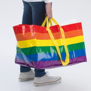 IKEA KVANTING Rainbow Bag Shopping Storage Gay Pride LGBT LGBTQ STORSTOMMA 