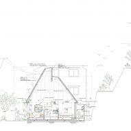 Section of Love2 House by Takeshi Hosaka in Tokyo Japan