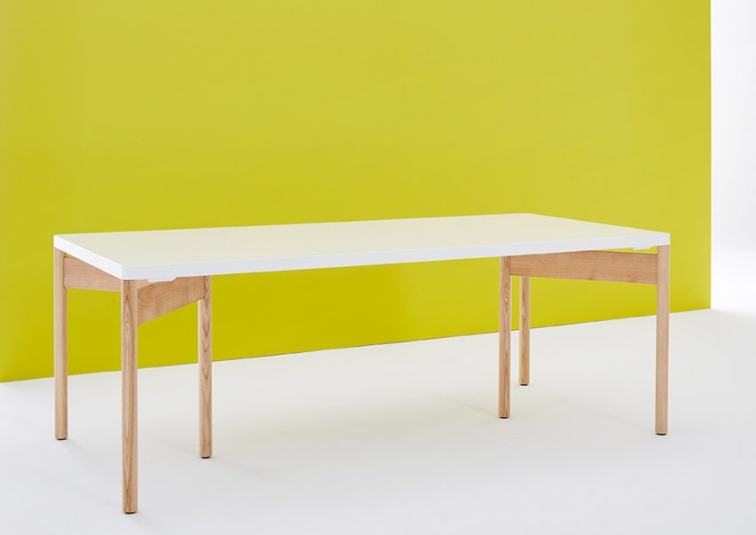 Moving Walls' latest office table doubles up as a wall writing panel