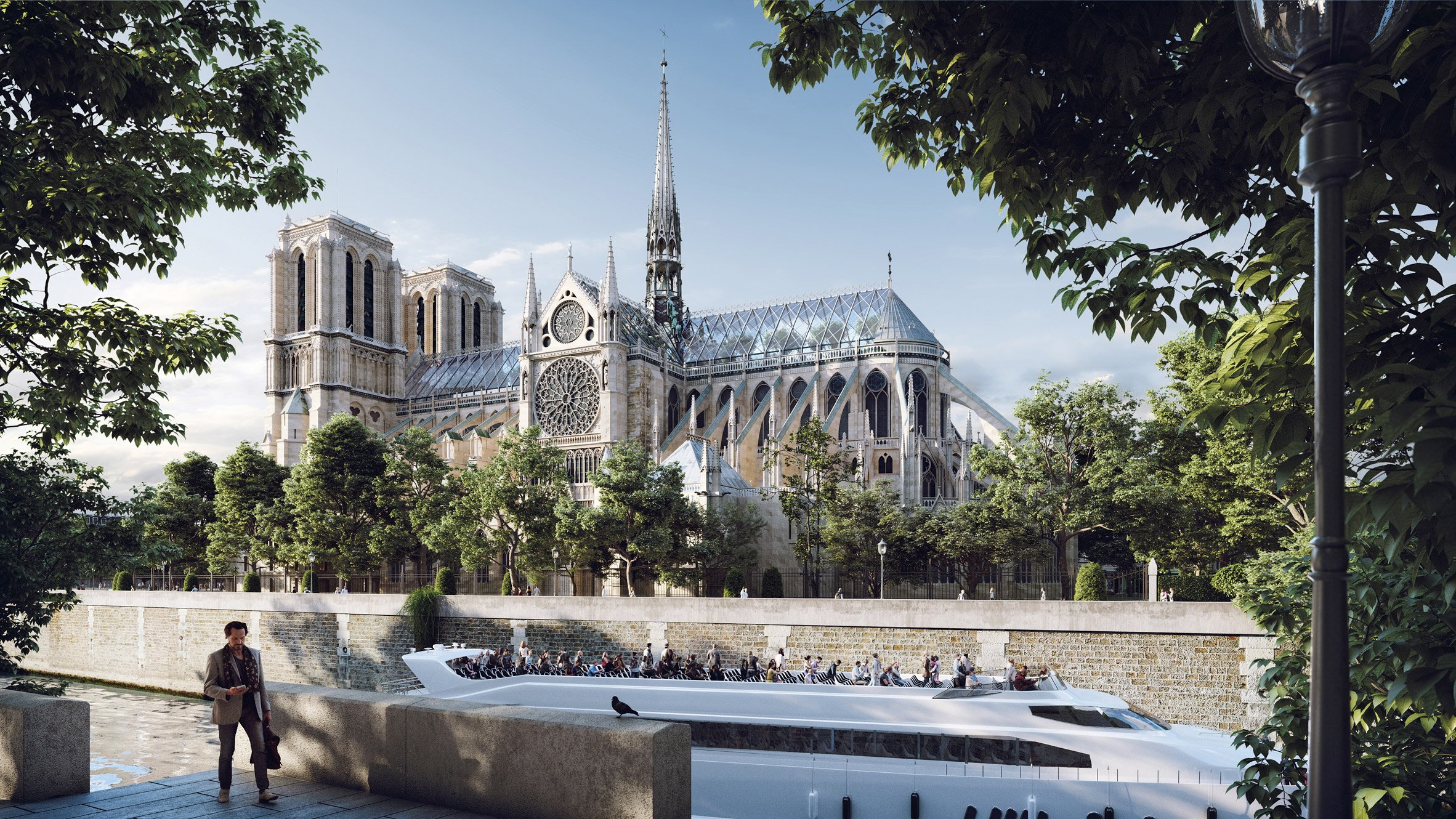 Miysis Studio Envisions Notre Dame With A Rebuilt Spire And