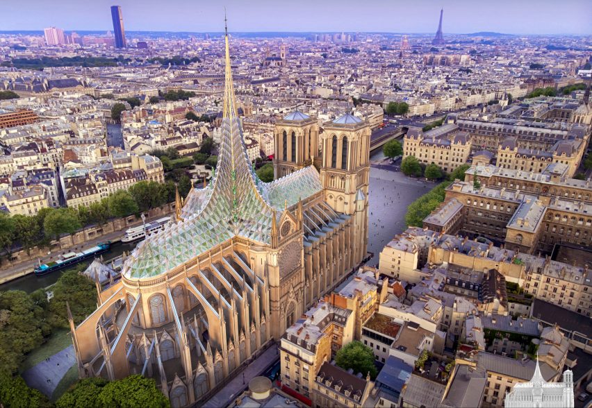 Notre-Dame roof and spire proposal by Vincent Callebaut