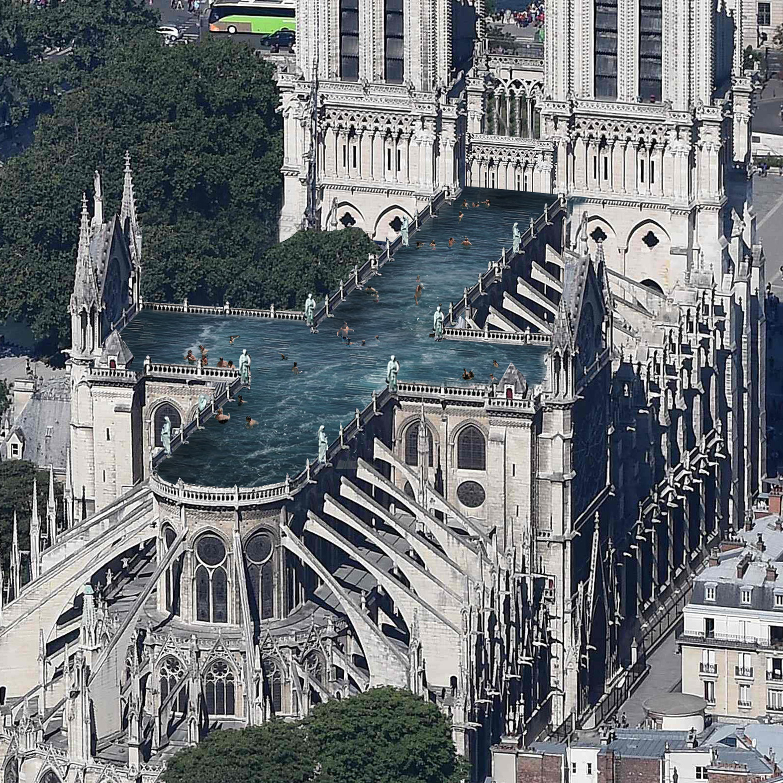 Dezeen's top 10 architecture trends 2019: Notre-Dame outrageous proposals