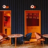 Colours clash inside Warsaw's Opasly Tom restaurant by Buck Studio