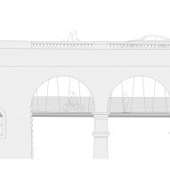 Elevation of Passerelle Pont Adolphe by CBA Architects