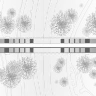 Site plan of Passerelle Pont Adolphe by CBA Architects