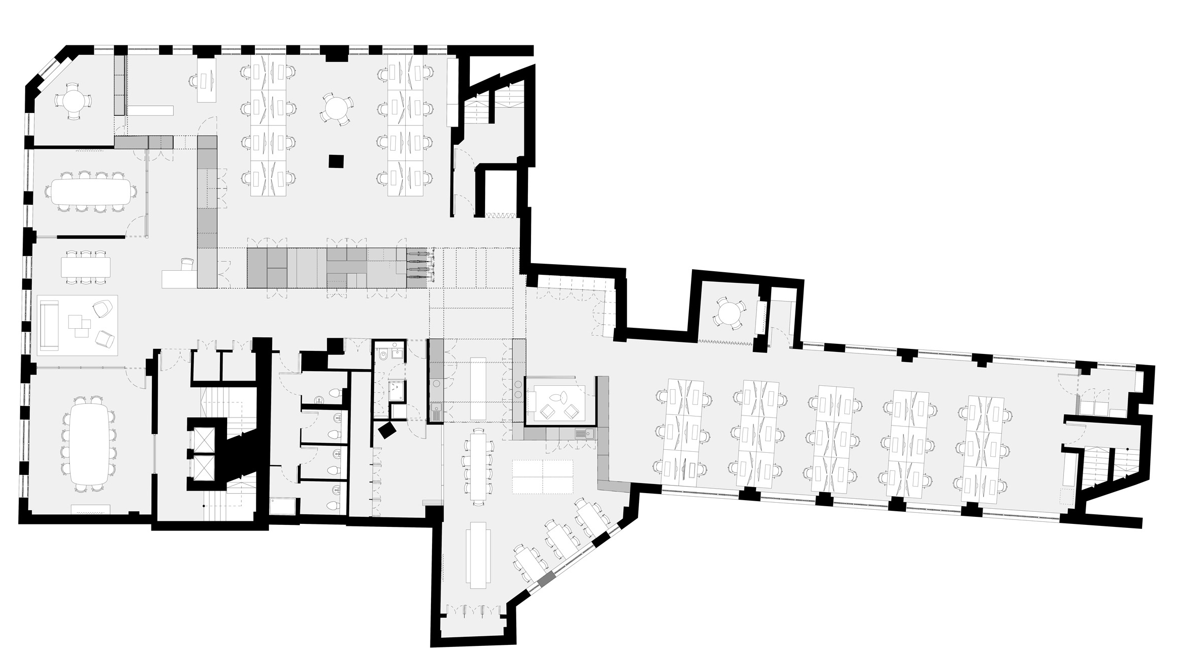 Interesting office floor plans