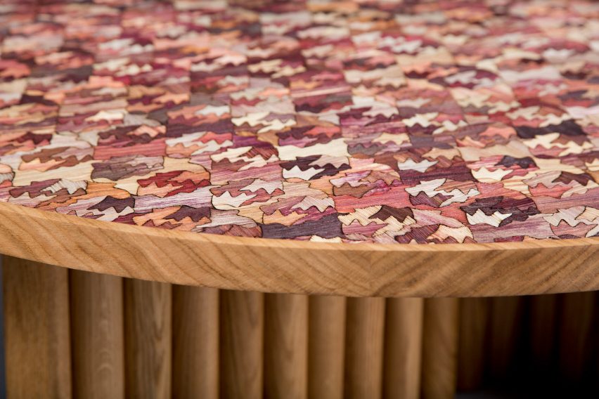 Mexican designer Fernando Laposse has developed Totomoxtle, a veneer material that uses the colourful husks of heirloom corn species and restores vital biodiversity.