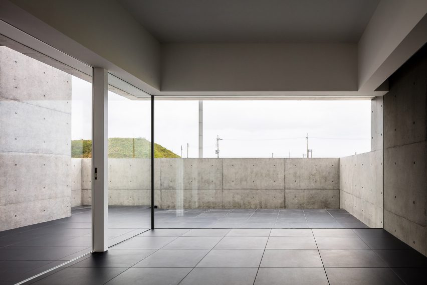 Glazed windows to terrace of Tranquil House by FORM Kouichi Kimura Architects