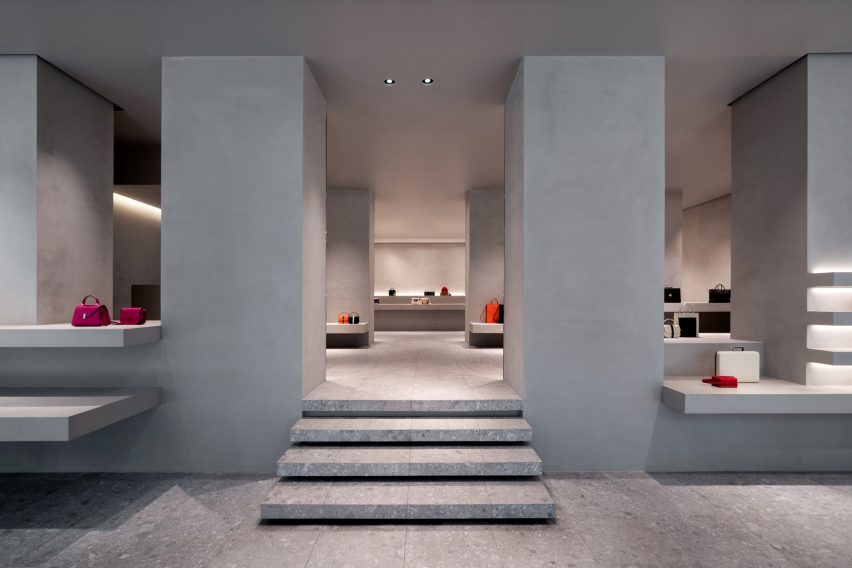 Valextra store in Milan designed by John Pawson