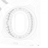 Ground floor circulation plan of Wuyuanhe Stadium by GMP