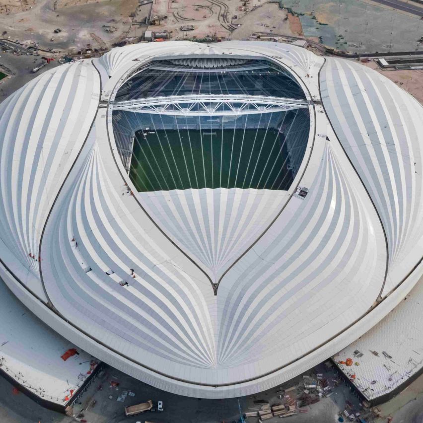 Dezeen's top 10 architecture trends 2019: Al Wakrah Stadium for the 2022 World Cup in Qatar by Zaha Hadid Architects