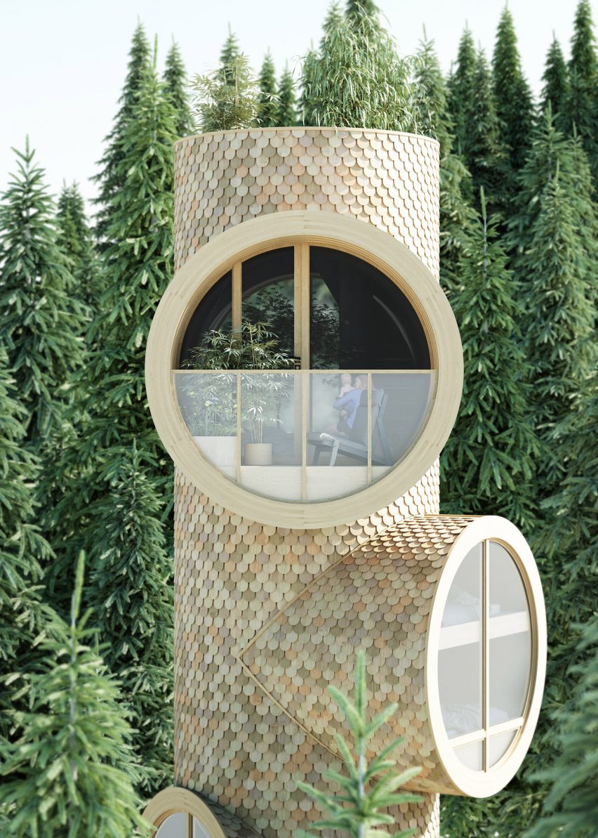 Bert by Precht es un concepto para una casa de Ã¡rbol modular diseÃ±ada para el inicio de Baumbau