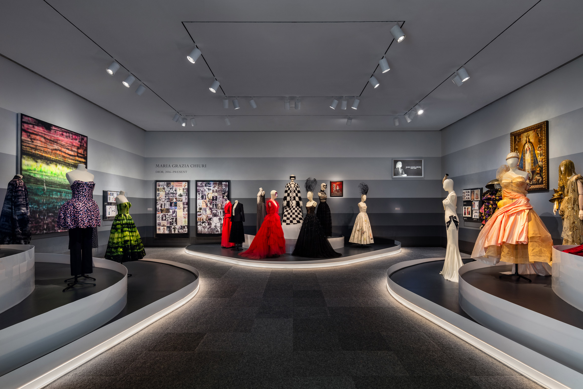 OMA uses array of colours for Dior retrospective at Dallas art museum