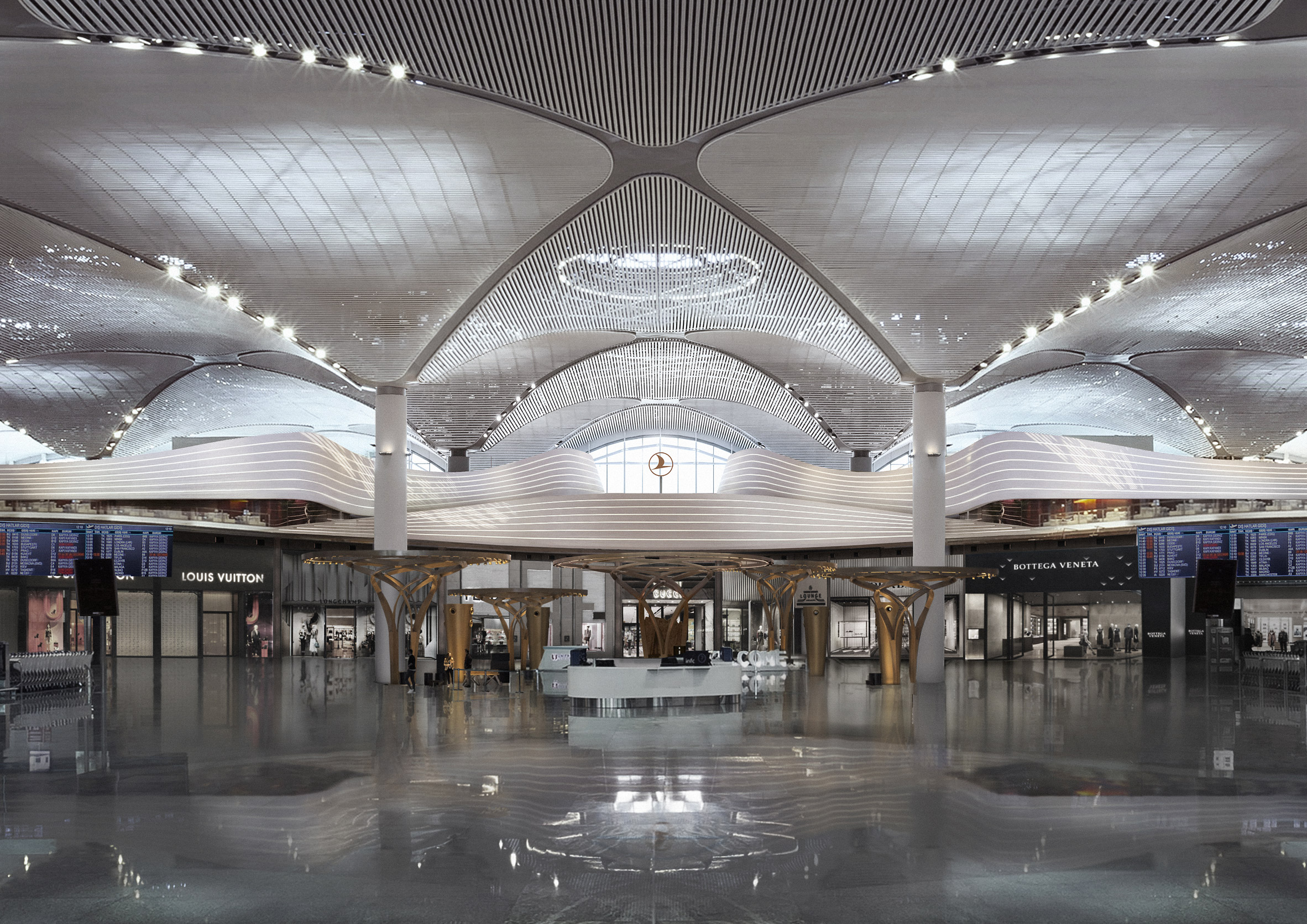 Softroom creates world's-longest parametric wall inside Istanbul Airport