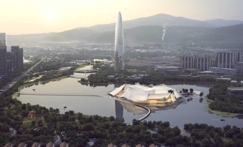 Yiwu Grand Theater in Yiwu, China, be MAD architects