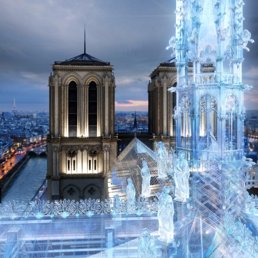 Eight Inc proposal for Notre-Dame roof in structural glass