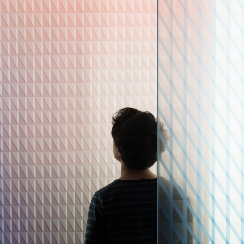 Colour and pattern intersect in Bouroullec brothers' glass panel collection
