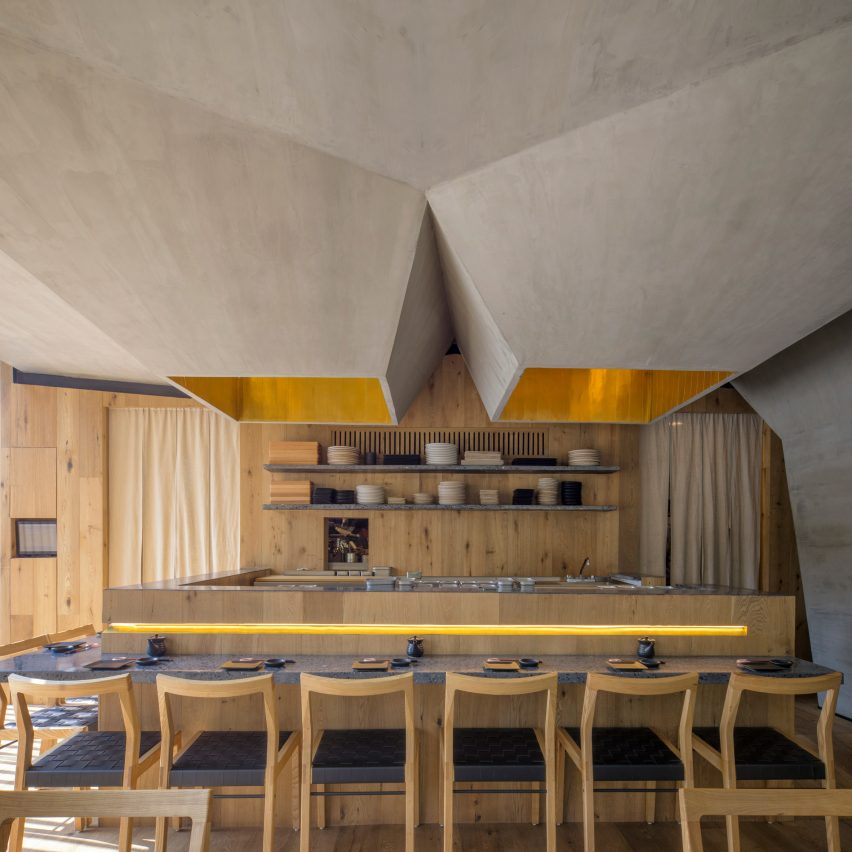 Michan Architecture creates "cave-like? ceiling above Mexico City?s Oku Restaurant