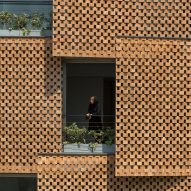 Tehran apartment block by Fundamental Approach Architects features perforated brick screens