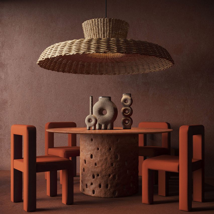 Ukrainian design brand Faina makes furniture from clay and flax
