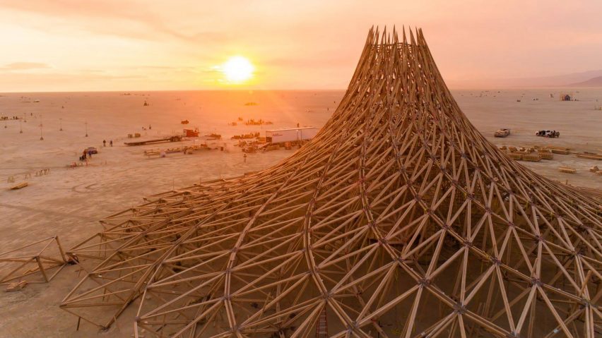 Galaxia temple at Burning Man festival by Mamou-Mani Architects