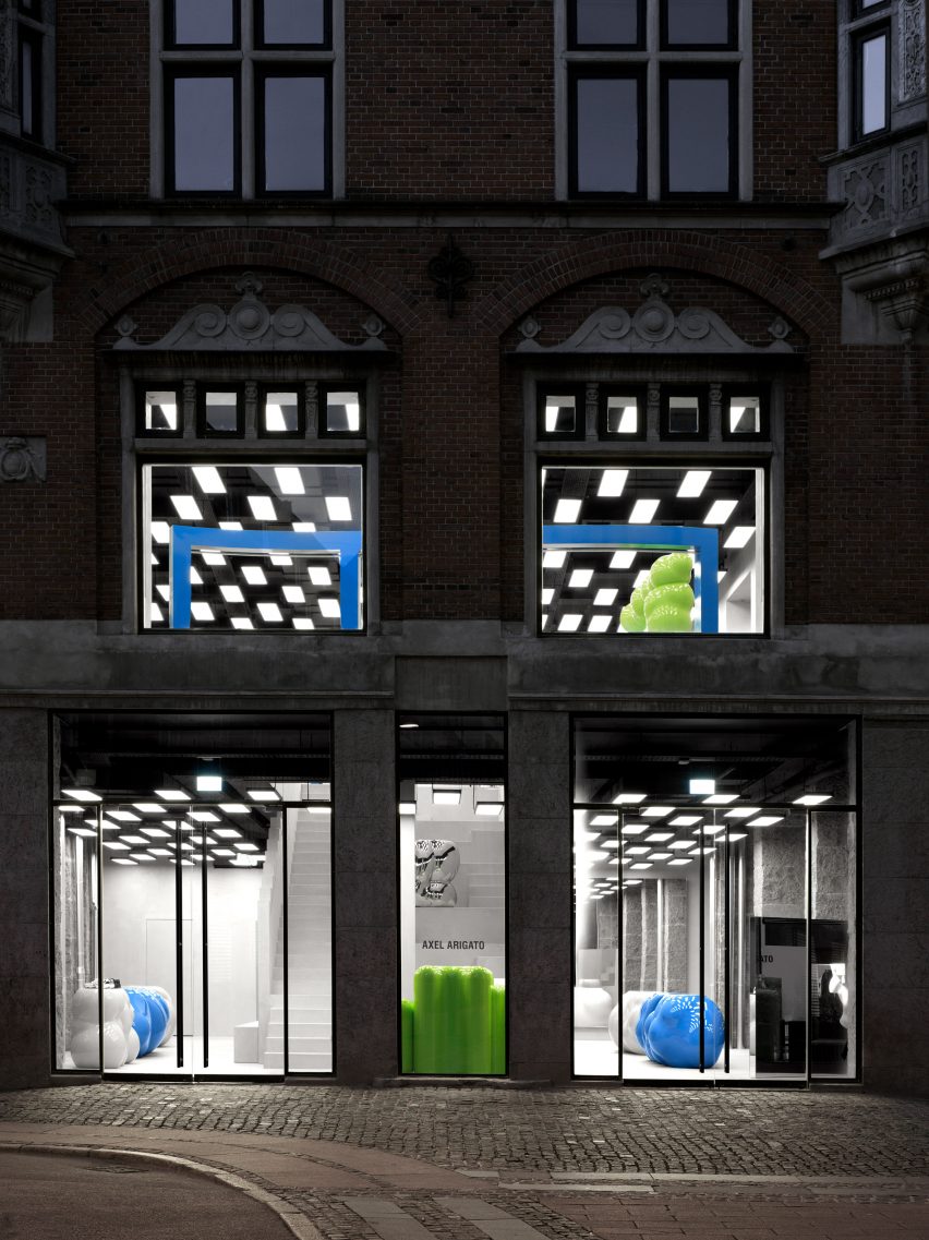 Axel Arigato Copenhagen flagship store, designed in collaboration with Christian Halleröd