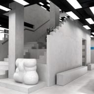 Bum-shaped sculptures feature in Axel Arigato's brutalist Copenhagen flagship