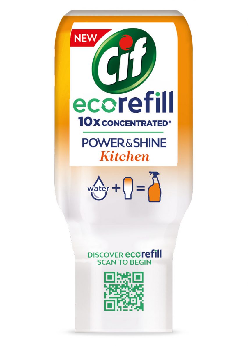 Unilever launches refillable Cif spray bottles