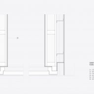Window technical detail section of Dormore by Con Form con|form Architects