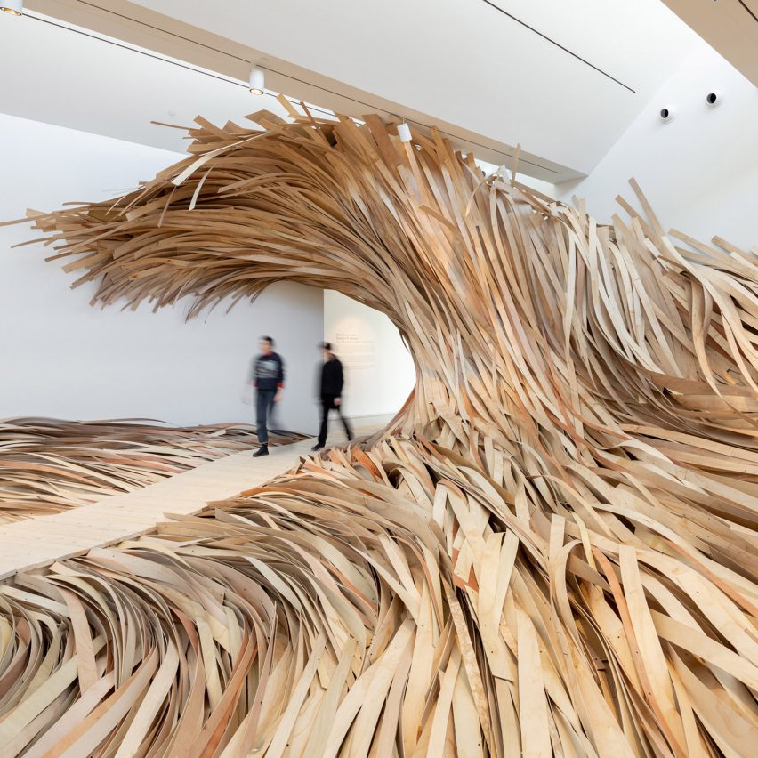 Hubris Atë Nemesis installation curves up Maine contemporary art gallery